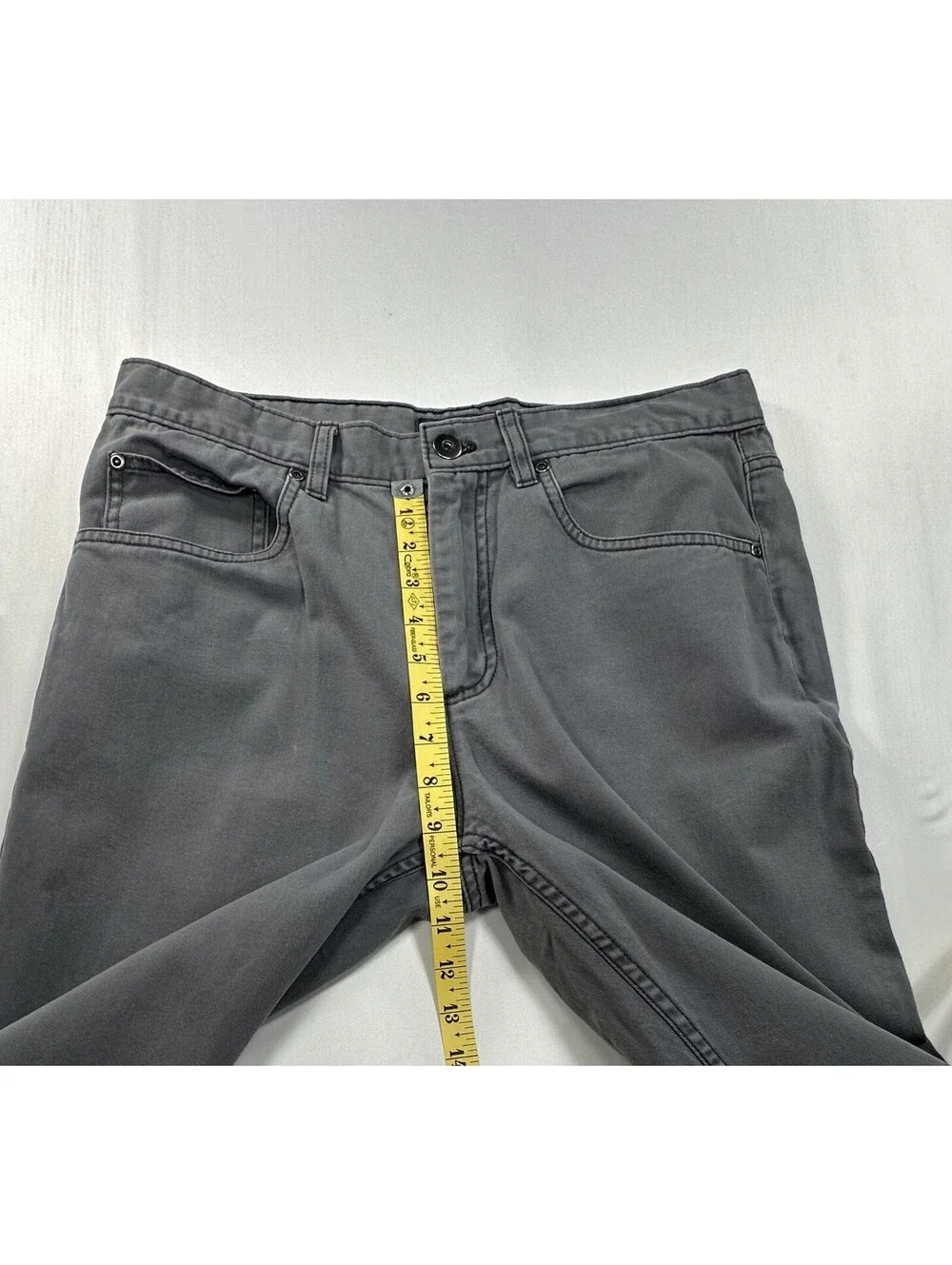 Roundtree Yorke Flat Straight Casuals Chinos Gray Mens 32/32